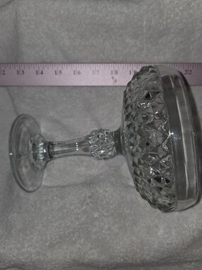 Crystal Compote Dish - Clear Glass Pedestal